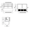 Double-layer ultra-clear glass three-layer cake display case