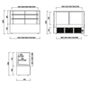 Vertical sliding door cake display case