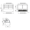 Curved three-tier cake display case