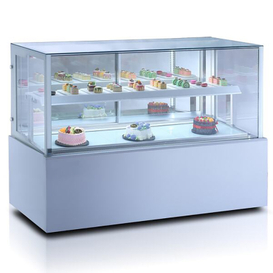 Double-layer ultra-clear glass three-layer cake display case