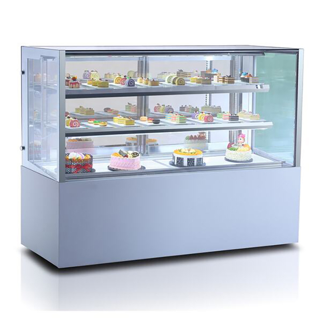 Double-layer ultra-clear glass three-layer cake display case