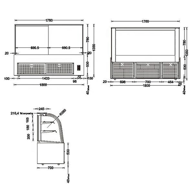 Curved sliding door premium