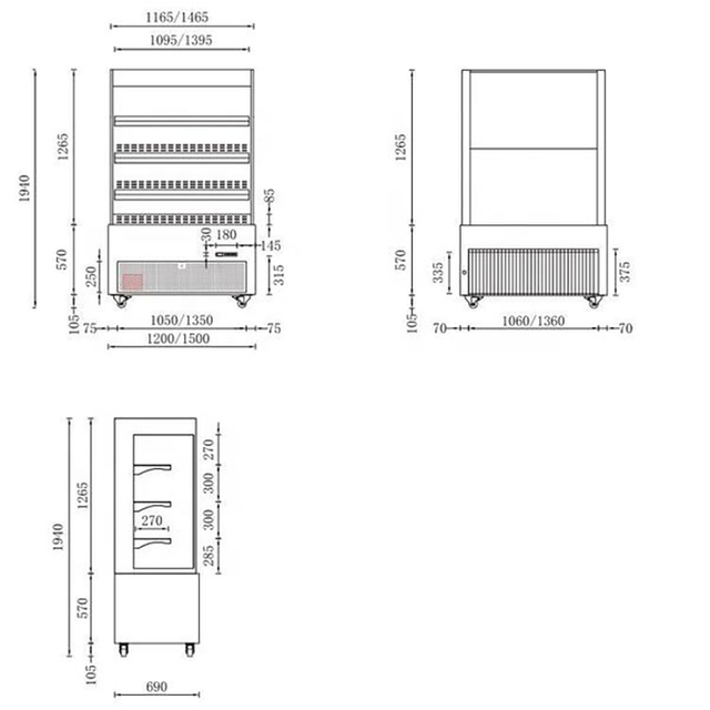 Refrigerated beverage display case